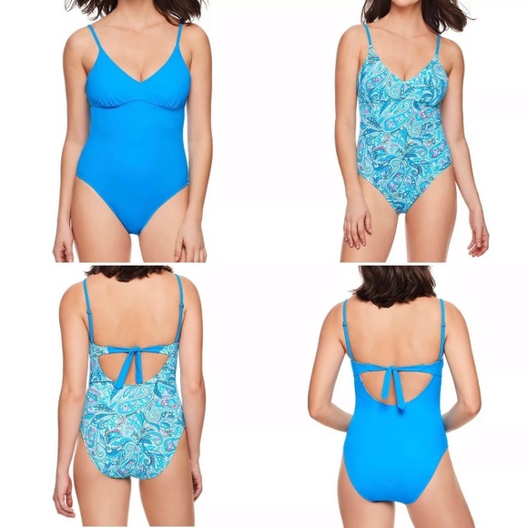 Vera Bradley Paisley Carly Reversible Swimsuit - Picture 3 of 6